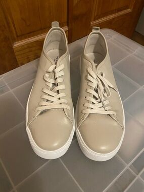 rag & bone Beige Leather Low-Top Sneakers